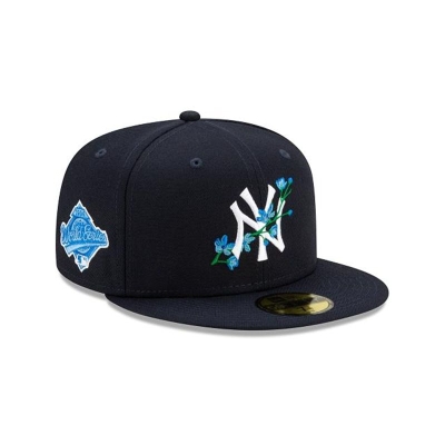 Sapca New Era New York Yankees MLB Side Patch Bloom 59FIFTY Fitted - Albastri